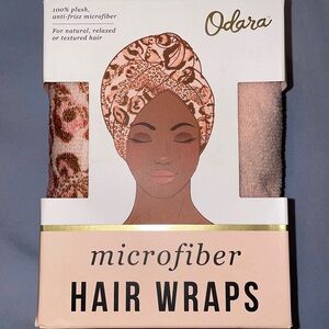 Odara 2 duo hair microfiber hair towel wraps with button closure dry hair travel